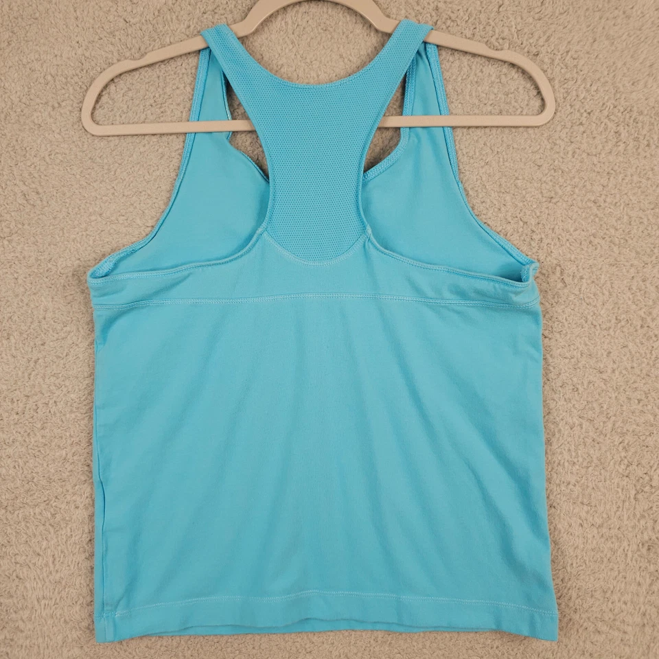 Nike Tank Top Womens XL 16-18 Blue Long Y Back Airborne Lined Active Gym Running - Image 2 of 4