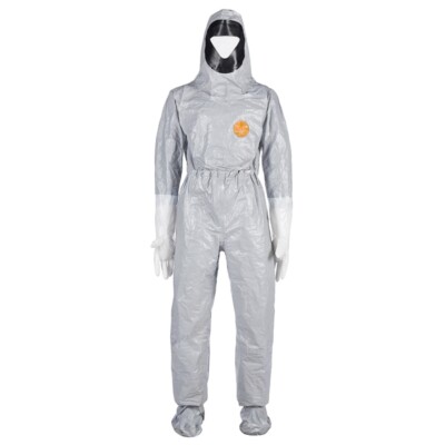 Dupont Hooded Coverall Unisex Adult Gray Size 2X-Large Tychem 6000 TF611T