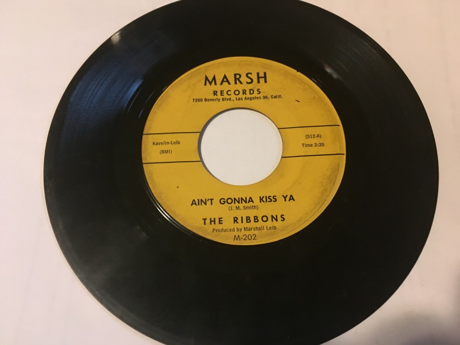 NORTHERN SOUL 45 RPM - THE RIBBONS - MARSH 202 - 