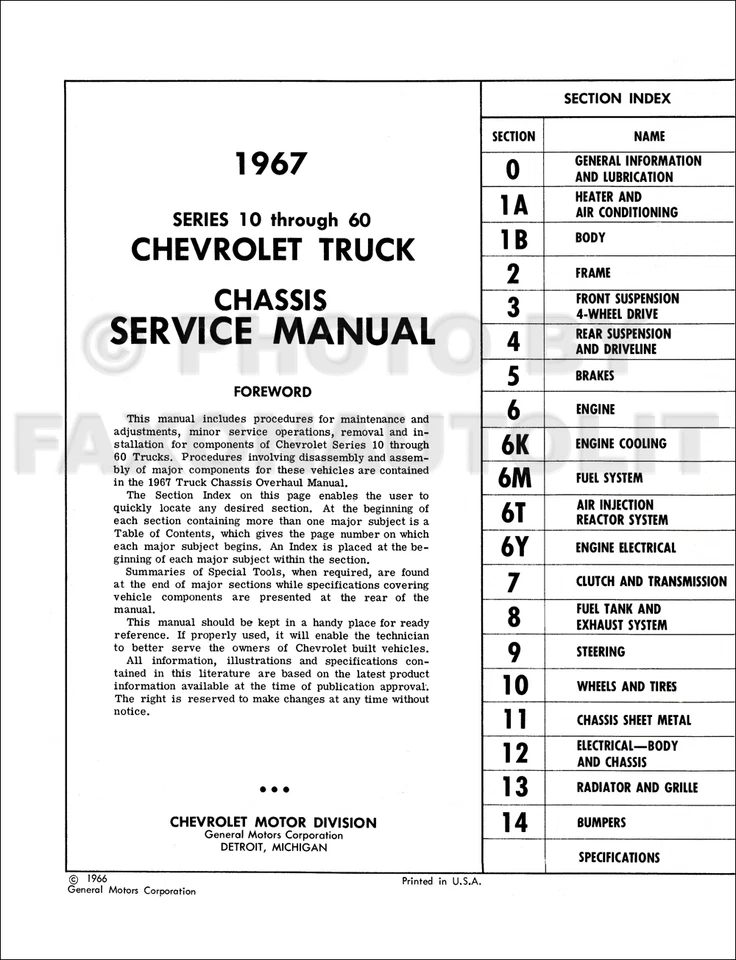 Chevy Truck Shop 1967 manual conjunto de 2 libros camioneta pickup original servicio furgoneta suburbana Foto 3 de 3