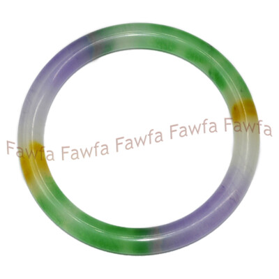 Green Natural Jade Bangle Bracelet For Women - Good Luck Gift In Gift Box ( 60-62mm) Jade Bracelet - Foto 12