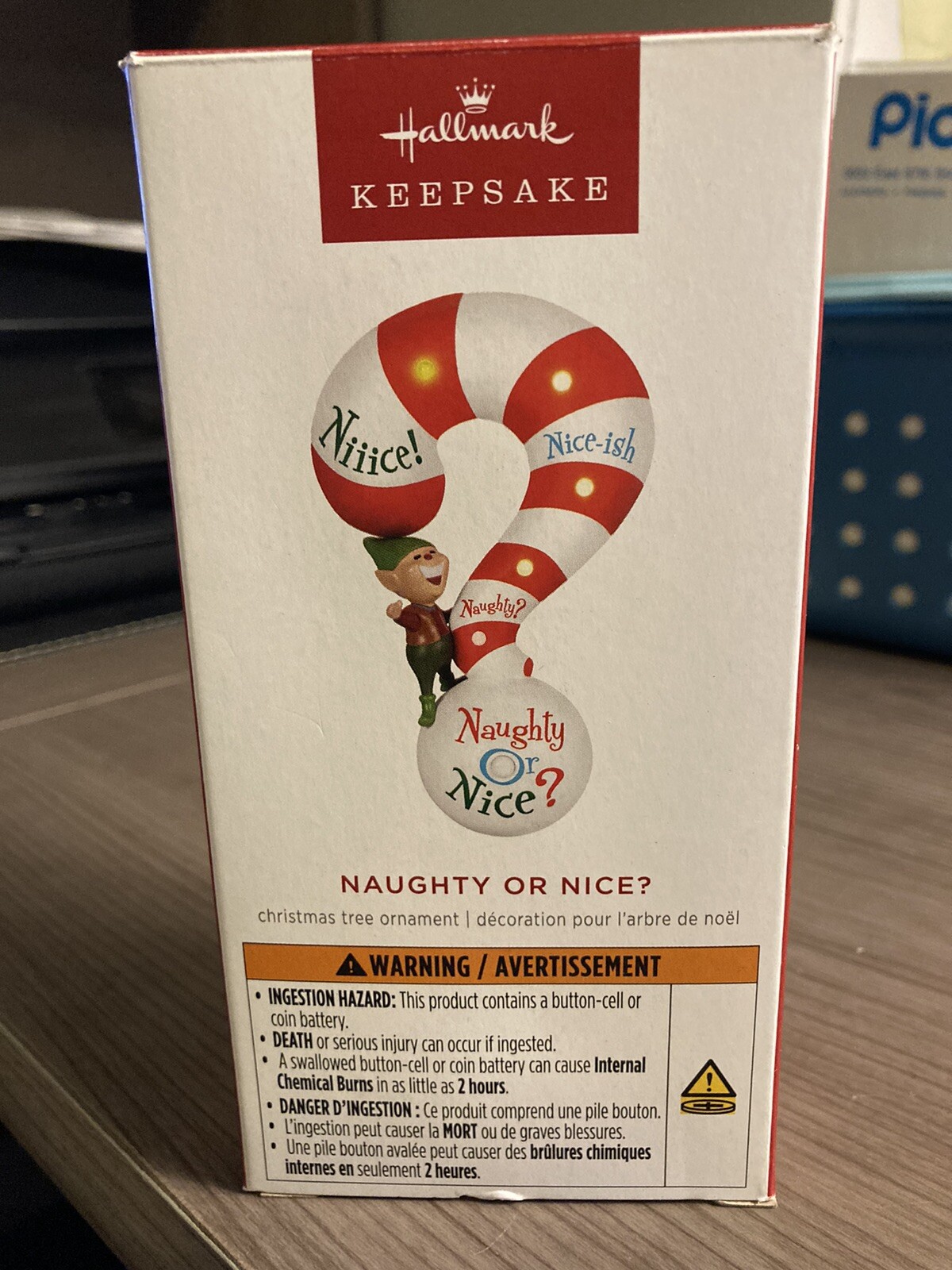 2024 Hallmark Naughty or Nice Light-Up Sound Ornament