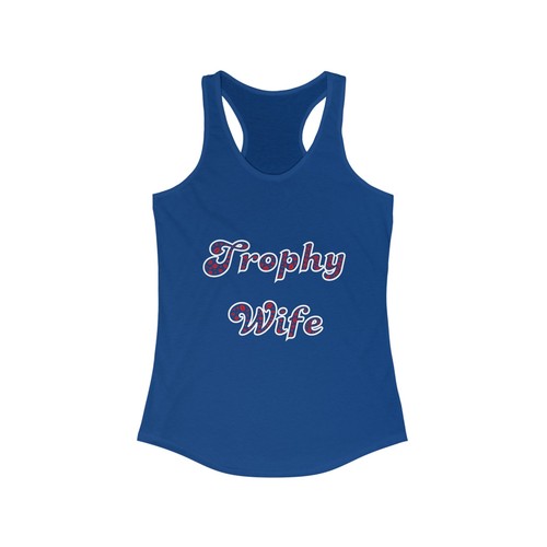 Trophy Wife Tank Top Women's S-2XL Black Racerback Fitted Style - Picture 8 of 9