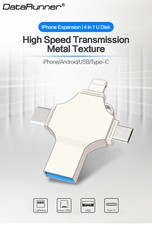 USB OTG 512G/256GB Flash Drive Stick 4 IN 1 Type C for i Phone Android iPad Lot