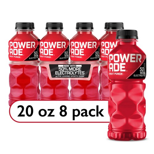Powerade Electrolyte Enhanced Fruit Punch Sport Drink 20 fl oz 8 Count Bottles