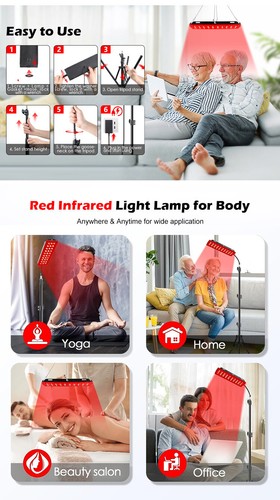 Bombilla de lámpara de terapia de luz LED 660 nm rojo profundo 850 nm enchufe infrarrojo para aliviar el dolor hgv - Imagen 8 de 15