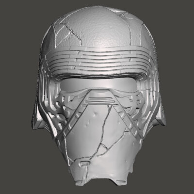 Kylo Ren repaired helmet custom head for Star Wars & other action figures
