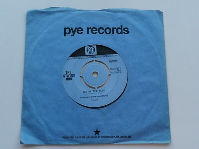 STATUS QUO  ORIG 1968 UK 45   ICE IN THE SUN