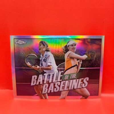 2021 TOPPS CHROME TENNIS #BB-6 MARTINEZ/HINGIS BATTLE OF THE BASELINES REFRACTOR