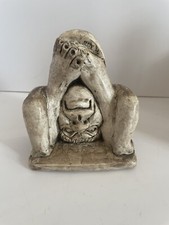 Ugly Ogre Troll Upside Down Large Feet Stone Statue