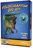 Velociraptor Dig Kit W/real Dinosaur Fossils & 3d Puzzle, By Dr Cool Velociraptor Dig Kit W/real Dinosaur Fossils & 3d Puzzle, By Dr Cool