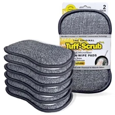 Fresh Professional Microfiber Scrub-n-Wipe Sponge Pads Large 6 CT