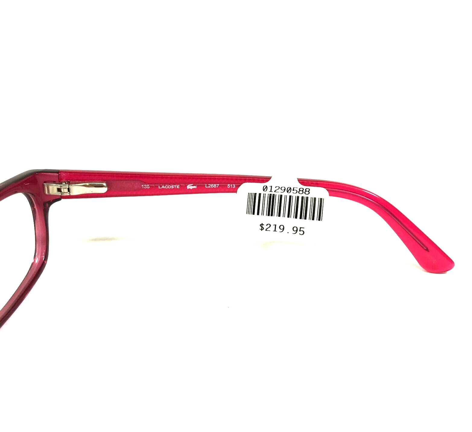 Lacoste Eyeglasses Frames L2687 513 Clear Pink Cat Eye Gold Logos 52-16-135 thumbnail 7