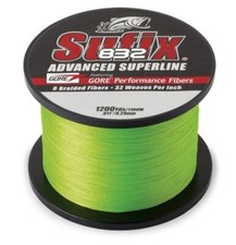 Sufix 832 Advanced Superline Braid 1200 Yds, Fishing Line-Neon Lime-Pick Class