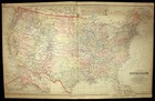 Antique Map 1879 Gray's New Map of The United States Hand Colored