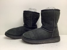  U1 VTG WOMENS UGG AUSTRALIA WINTER SUEDE BLACK BOOTS SIZE 5