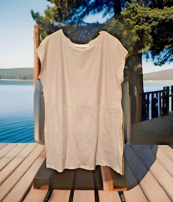 eileen fisher organic cotton t shirt dress Organic Cotton Jersey Striped Tee Dress