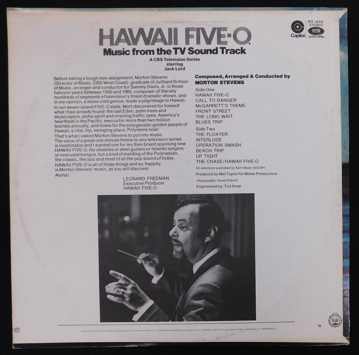 Hawaii Five-0 Soundtrack - Morton Stevens - Original Vinyl Album