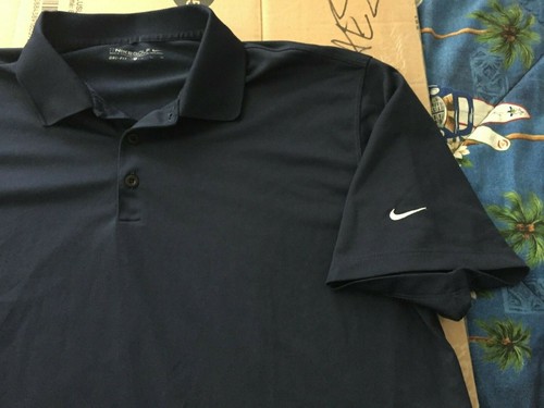 NIKE HERREN GOLF DRI-FIT GR XL KURZARM DUNKELBLAU GOLFSHIRT - Bild 6 von 12