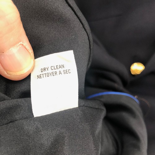 Talbots Blazer Women 8 Petite Navy Wool Stretch Gold Buttons Career Academic VTG - Picture 8 of 12