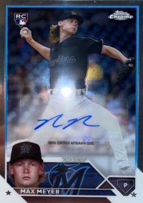 2023 Topps Chrome Update #AC-MME MAX MEYER RC Rookie Auto Miami 