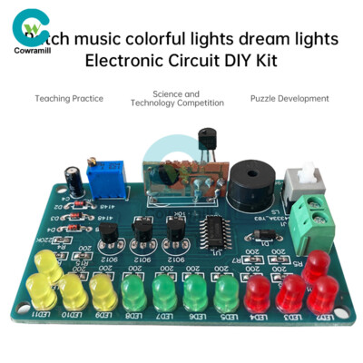 Soldering Practice CD4060 SMT Music Circuit Board LED Electronic Project DIY Kit
