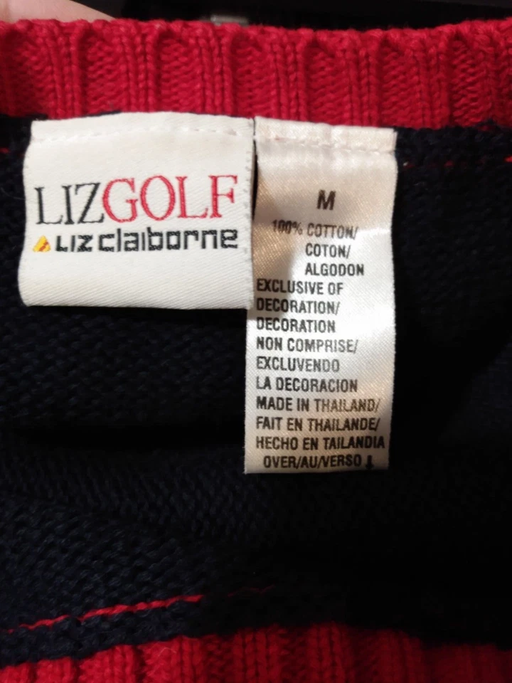 Suéter de golf vintage para mujer estampado por todas partes algodón mediano mujer golf Foto 3 de 4