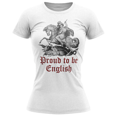 Proud to be English T-Shirt Grafikdruck St. George's Day Geschenk für ihren Drachen...