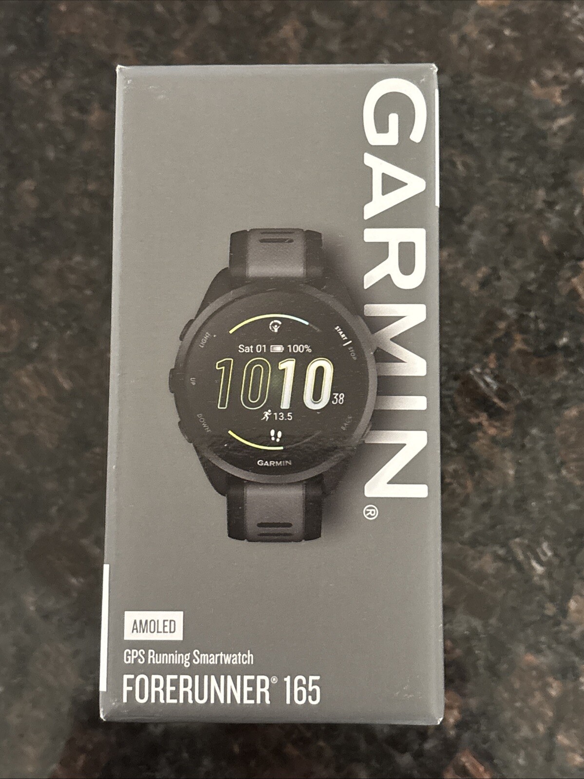 💥Garmin Forerunner 165 Running Smartwatch AMOLED Training Slate New in Box NIB