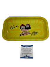 CHEECH AND CHONG SIGNED LARGE ROLLING TRAY AUTOGRAPH BECKETT PROOF COA 16