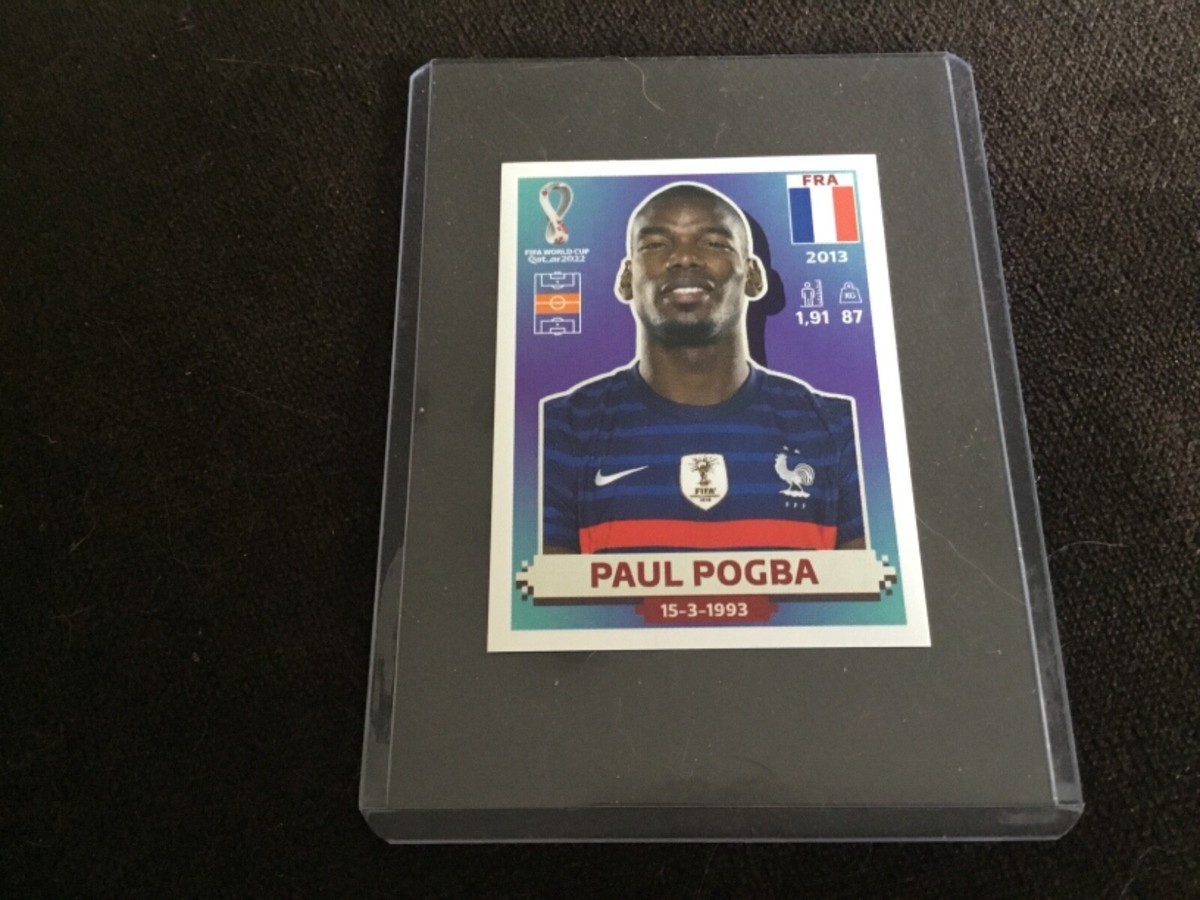 2022 Panini World Cup Qatar Soccer Sticker PAUL POGBA FRA -12 mint
