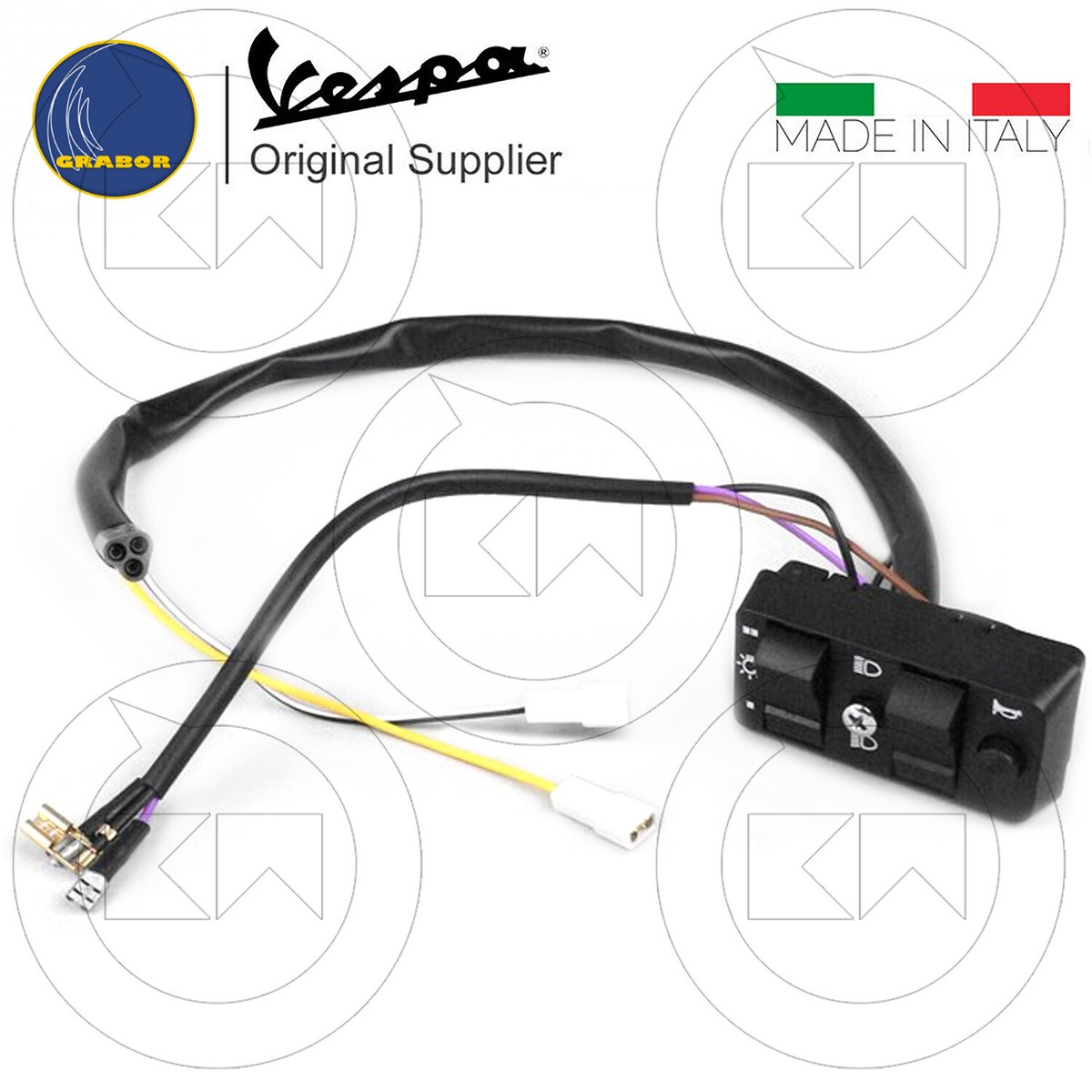 Interruttore Stop Vespa Pk - Primavera-PX-PXE 50cc Testa Nera - Nicolardi - 3
