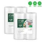 4x 11"x50' Vacuum Sealer Rolls 4Mil Embossed Foodsaver Vacuum Storage Bags 200ft