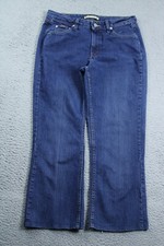 Riders Jeans Womens 10/30 Blue Mid Rise Cropped Ankle Bootcut Dark Wash Hemmed