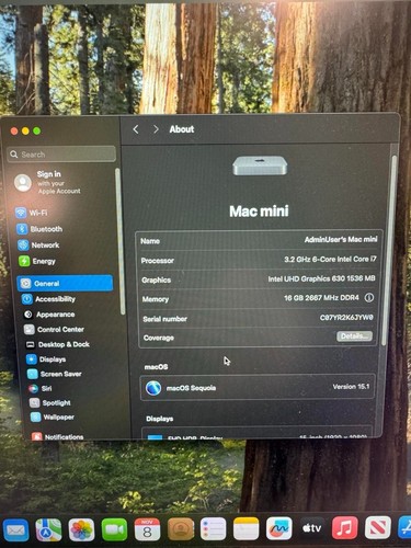 Mac Mini 2018, 3.2Ghz Intel I7 6-Core, 16GB Ram, 512GB SSD - Afbeelding 5 van 9