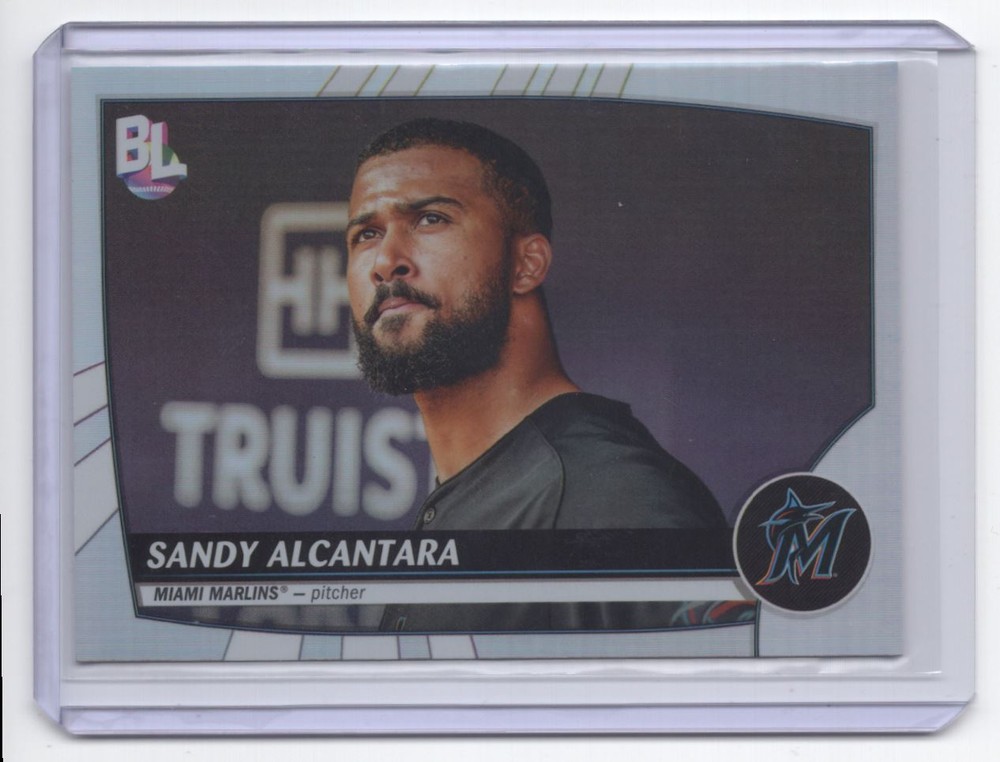 2023 Topps Big League Uncommon Foil Silver Sandy Alcantara Miami Marlins #219