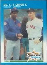 1987 Fleer Glossy #640 Roger Clemens Dwight Gooden - NM-MT
