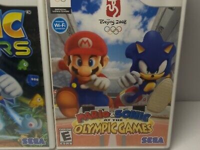 Mario & Sonic at the Olympic Games & Sonic Colors Nintendo Wii VGC 2 GAMES  LOOK