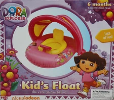Nickelodeon Dora the Explorer Kids Pool Float with Canopy 30X27 Ages 6 mos + NIB