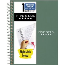 Spiral Notebook, 1 Subject, College Ruled Paper, 43/8" x 7", Personal Size, 8...