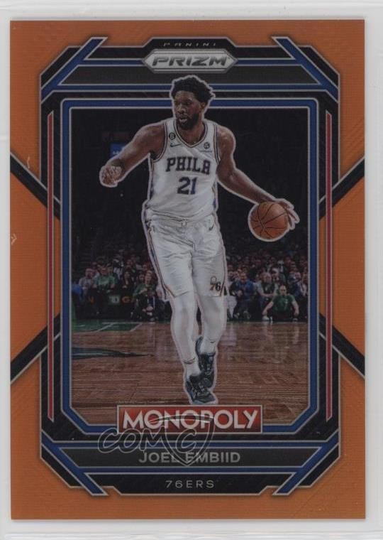2022-23 Panini Prizm Monopoly Orange Prizm 122/124 Joel Embiid #67 1hr4
