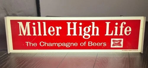 Vintage Miller Beer Hanging Lighted Sign Working