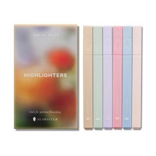 ALABASTER Co. - No Bleed Pastel Highlighter Set, 1 Count Pack of 6 ,