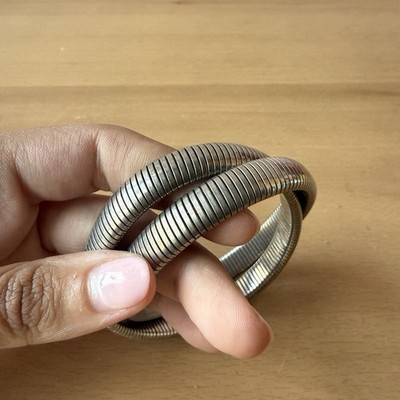 Vintage Tubogas Double Snake/Cobra Bracelet Silvertone