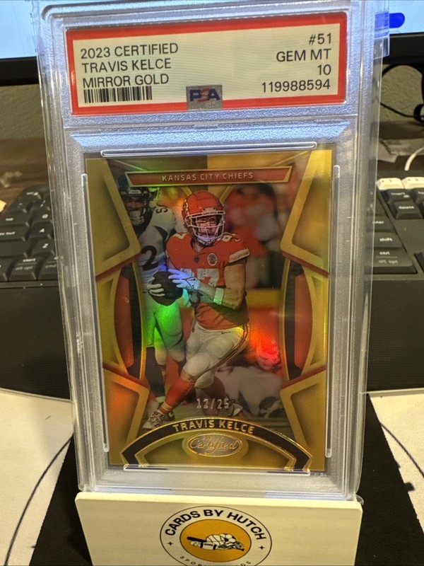 2023 Certified Mirror Gold /25 Travis Kelce #51 PSA 10 