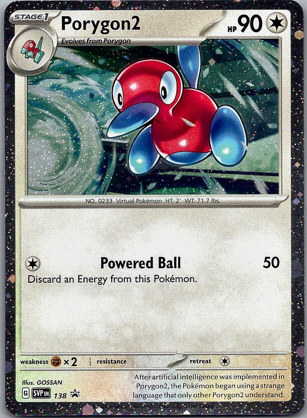 Porygon2 - Scarlet & Violet Black Star Promos (NM) 138/102 Colorless