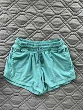 ATHLETA Girls All Play 3 Short Size L/12 Blue Drawstring Elastic Waist/Pockets