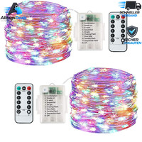 Lichterkette 120 LED Bunt 12M 8 Modi Mit Timer Batterie 2 StüCk