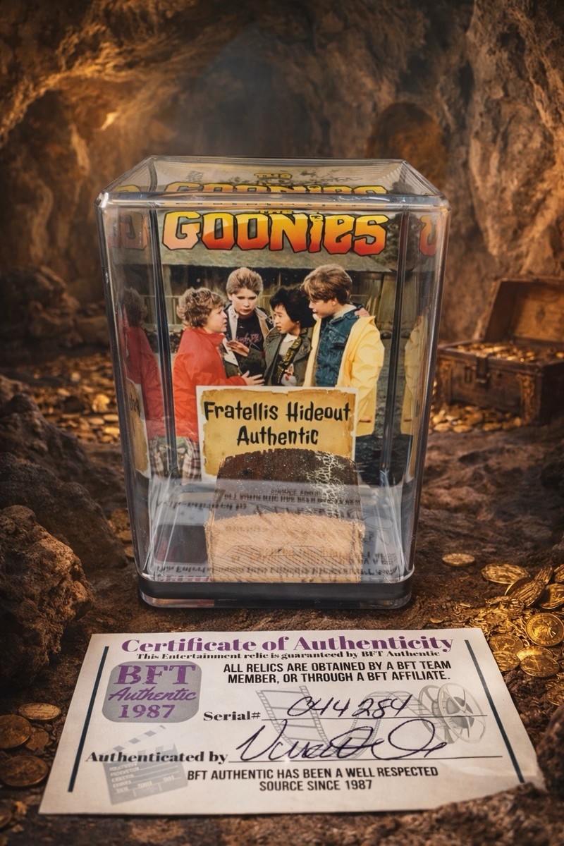 Original Goonies Fratellis Hideout Door Wood Relic In Case with