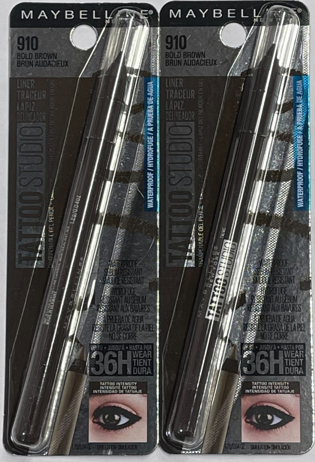 Maybelline Tattoo Studio Gel Pencil Liner 910 Bold Brown 2 Pack 3290₽